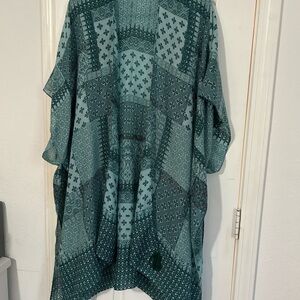 Bohemian Green Patterned Kimono